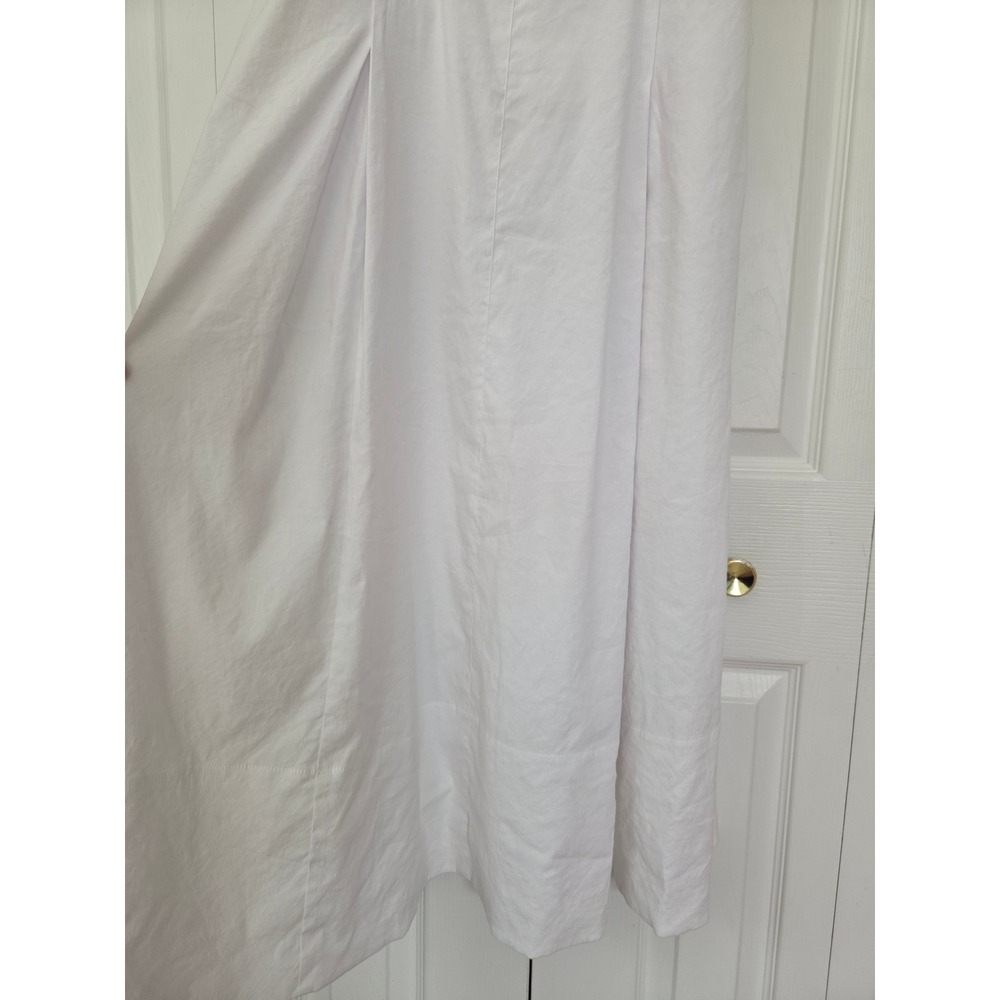 Vince Linen Blend Square Neck Midi Dress Womens 2 White NWT $468 V113151992 - Picture 4 of 8